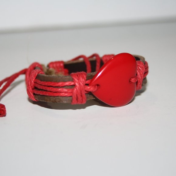 Nwt brown and red heart bracelet adjustable - Picture 3 of 4